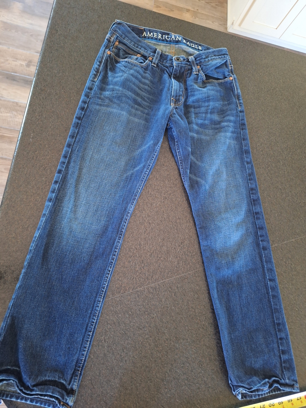 American Eagle Outfitters Men's Blue Denim Jeans - Classic Slim Fit